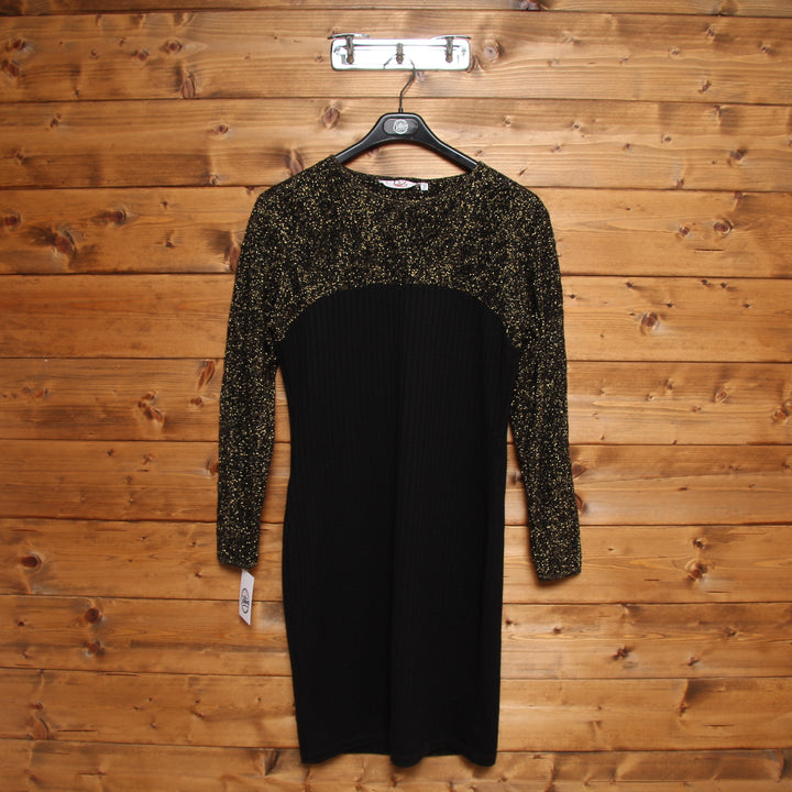 Dior Abito Vintage Nero e Oro Taglia 44 Donna