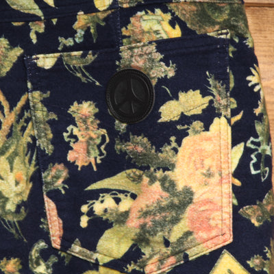 Moschino Jeans Gonna a Tubino Vintage Blu a Fiori Taglia 46 Donna