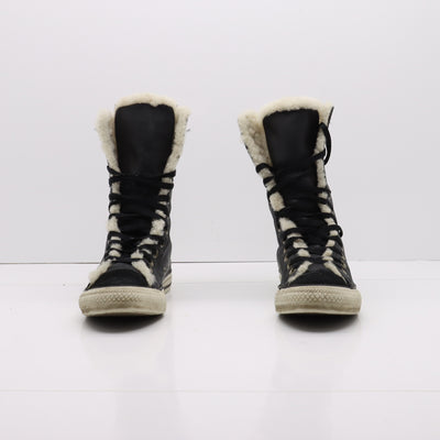 Converse All Star Sherpa Stivaletto Nere Eur 36 Unisex