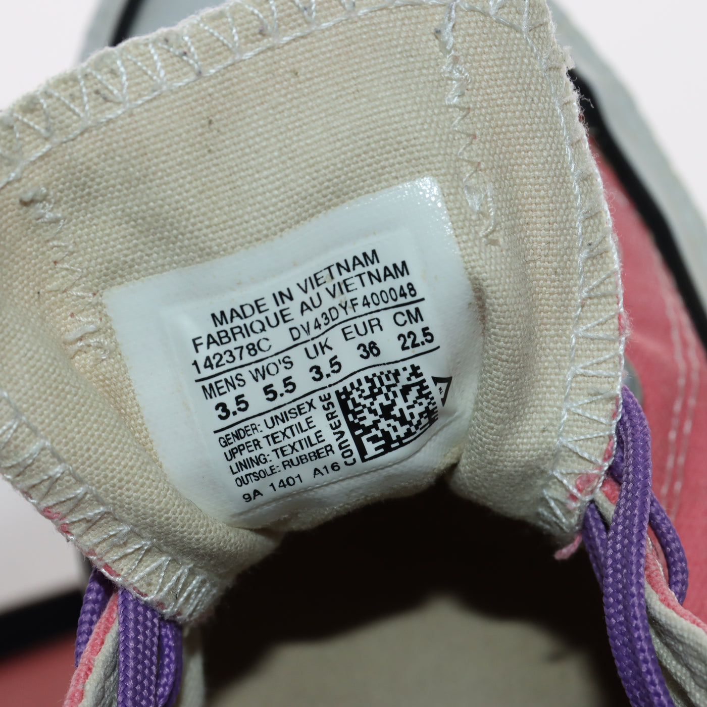 Converse All Star Basse Rosa Eur 36 Unisex