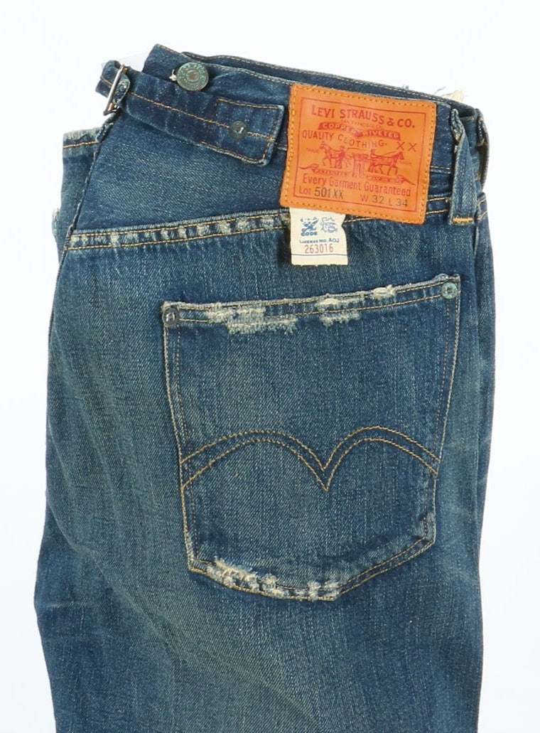 Levi's 501xx Rivets Martingala Vintage Jeans Denim W32 L34 Unisex