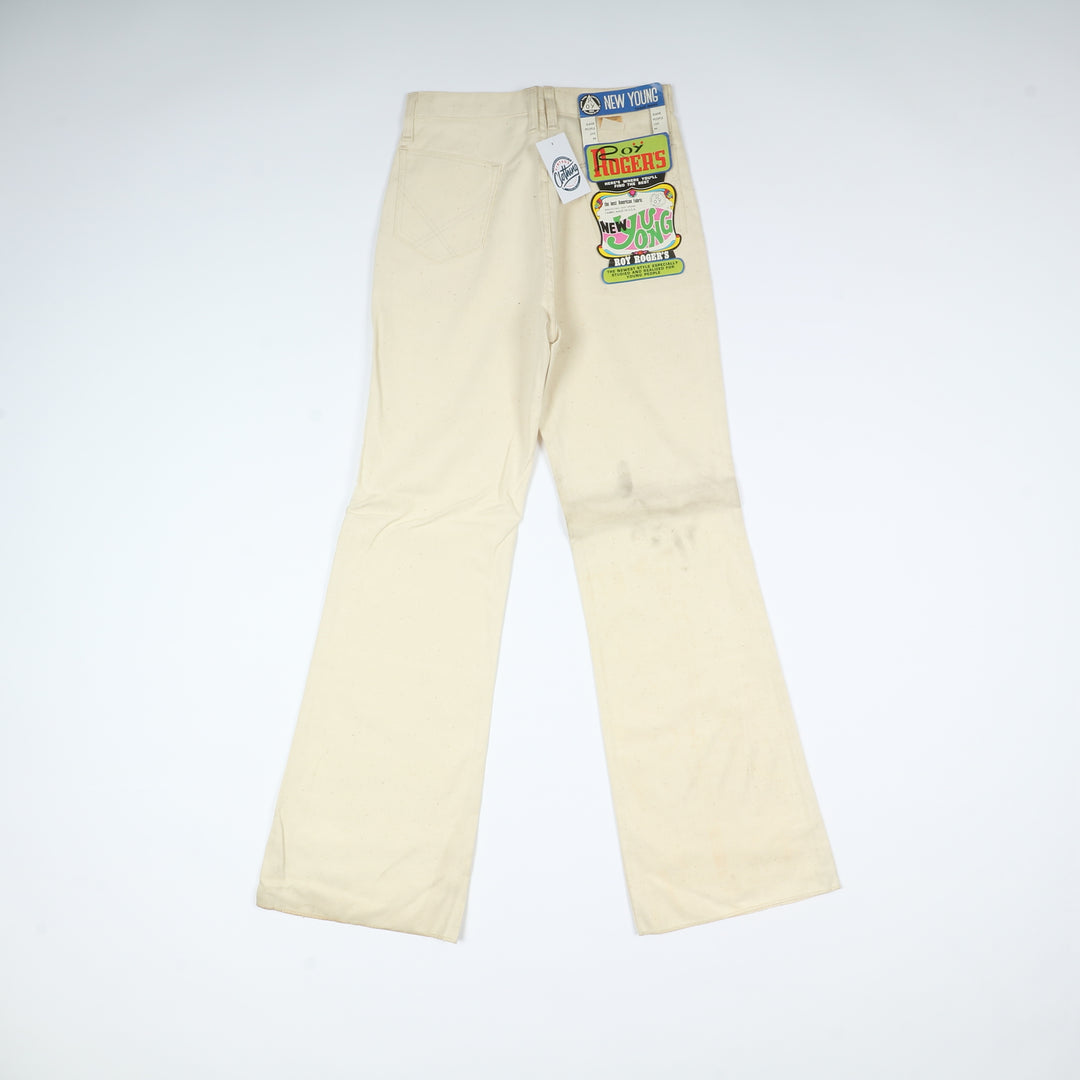 Roy Roger's Jeans Vintage Bianco W36 L34 Uomo Deadstock w/Tags