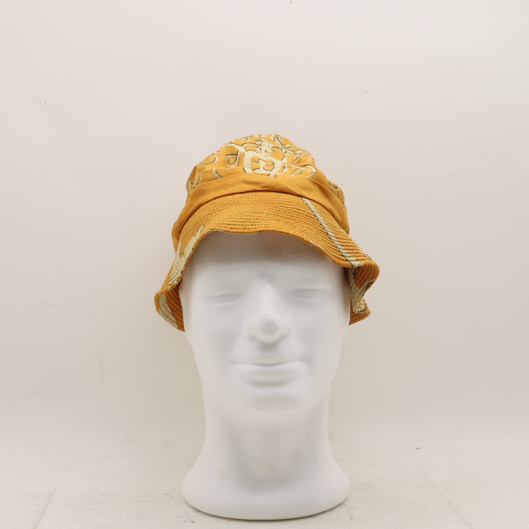 Hermès Cappello a Secchiello Arancio con Fantasia Unisex