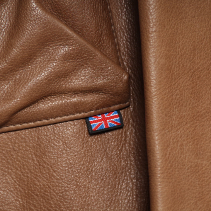 Belstaff Gold Label Giacca in Pelle Vintage Marrone Taglia M Uomo