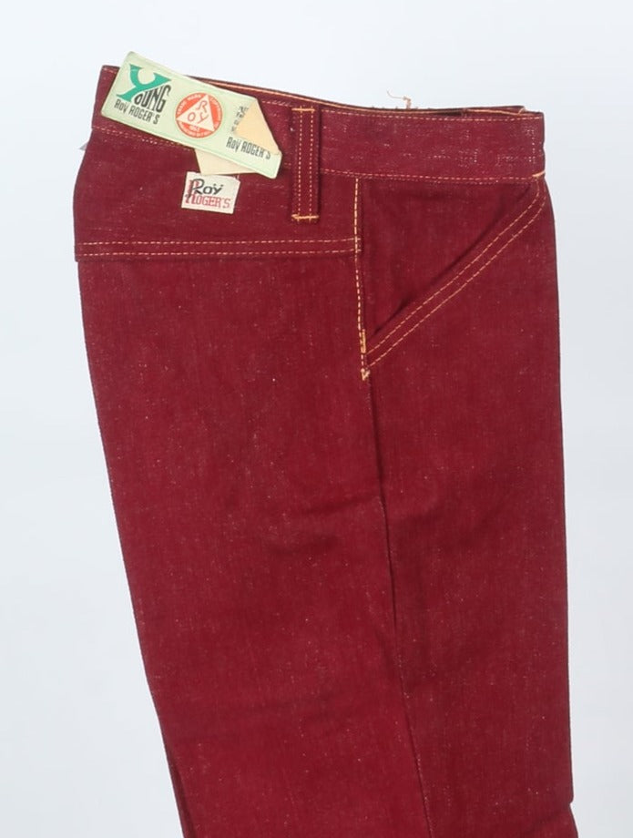 Roy Roger's Vintage Y Jeans Bordeaux W27 L29 Donna Deadstock w/Tags