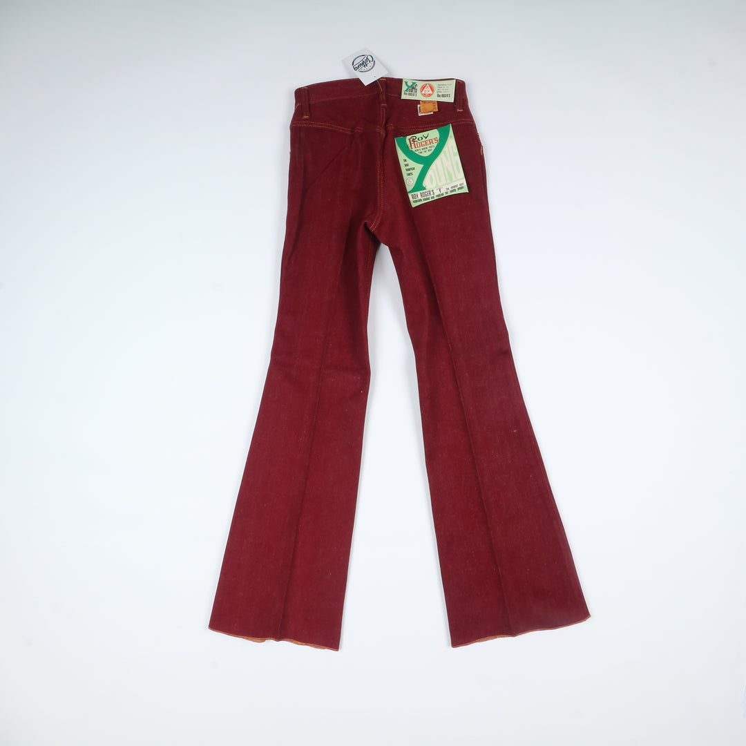 Roy Roger's Vintage Y Jeans Bordeaux W32 L32 Donna Deadstock w/Tags
