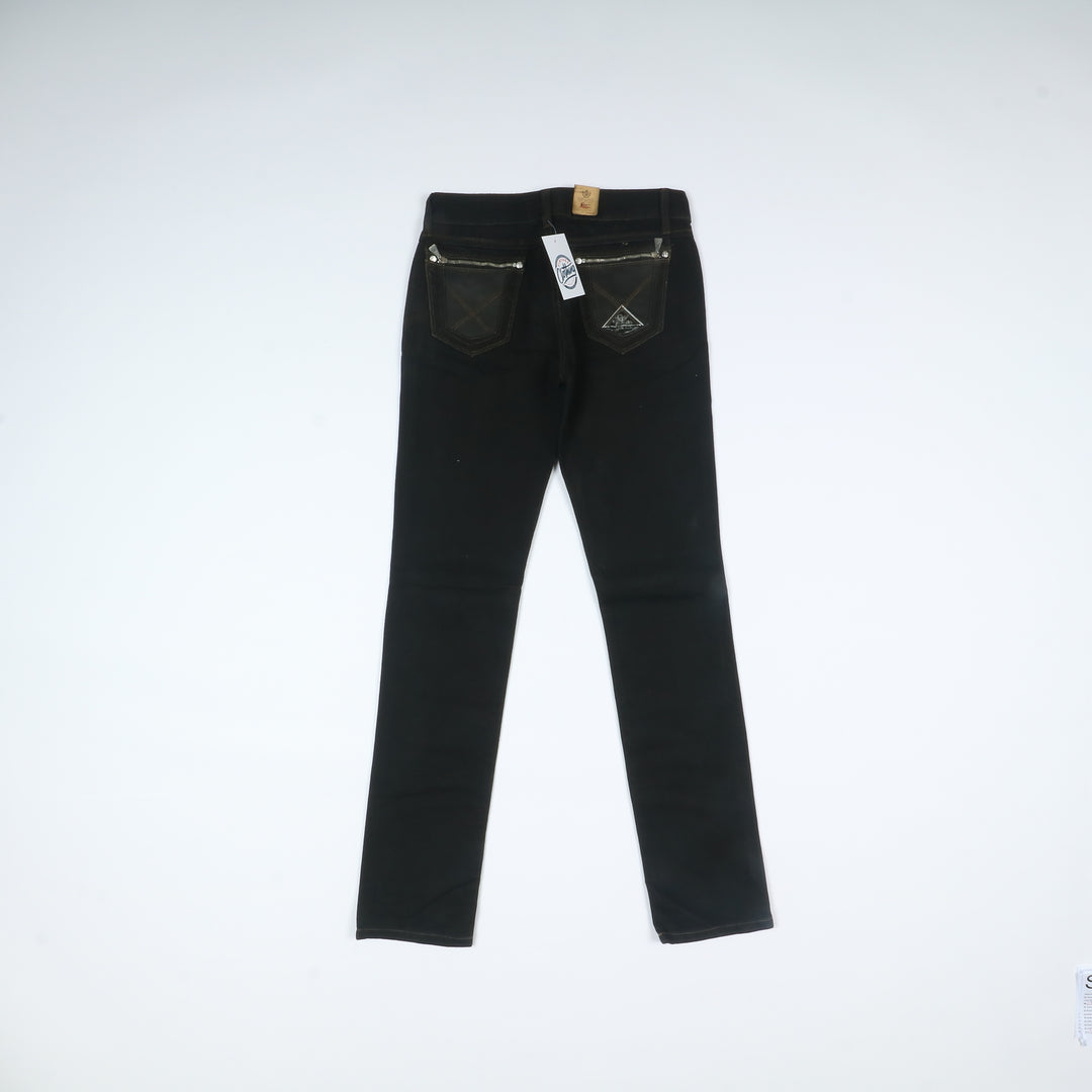 Roy Roger's Jeans Nero W28 Donna Deadstock w/Tags