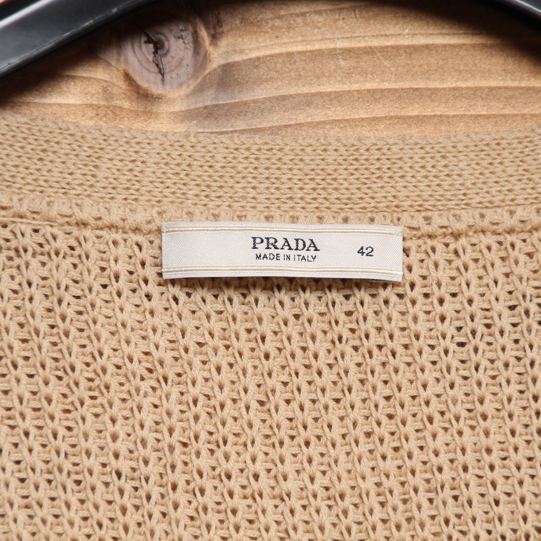 Prada Cardigan Beige Taglia 42 Donna