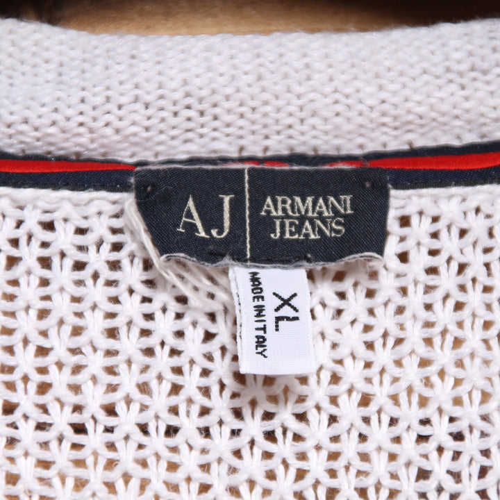 Armani Jeans Maglione Bianco Taglia XL Unisex