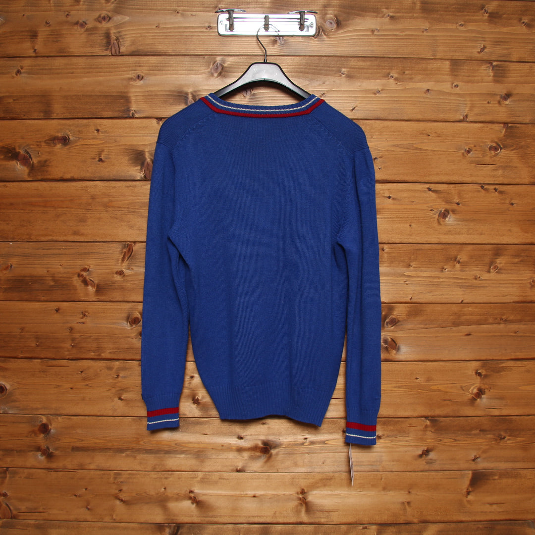 Ellesse Maglione Vintage Blu Taglia 48 Unisex