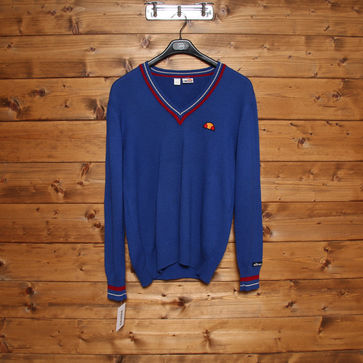 Ellesse Maglione Vintage Blu Taglia 48 Unisex