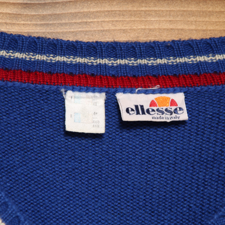 Ellesse Maglione Vintage Blu Taglia 48 Unisex