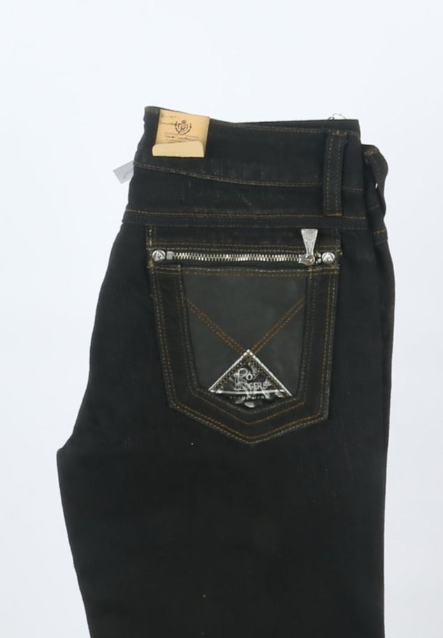 Roy Roger's Jeans Nero W26 Donna Deadstock w/Tags