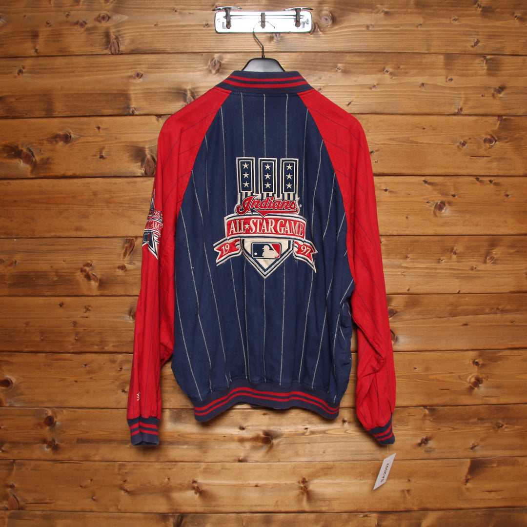Genuine Merchandise All Star Game 1997 Baseball Felpa Double Face Vintage Blu e Rosso Taglia XL Unisex