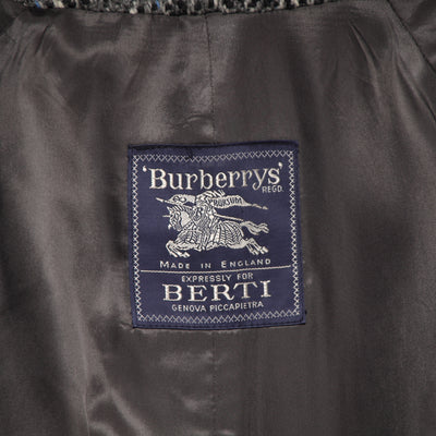 Burberry Irish Tweed Giubbotto Grigio con Fantasia Taglia 52 Uomo