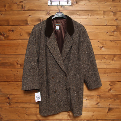 Kenzo Paris Cappotto Doppio Petto Vintage 80' Marrone Taglia 40 Donna