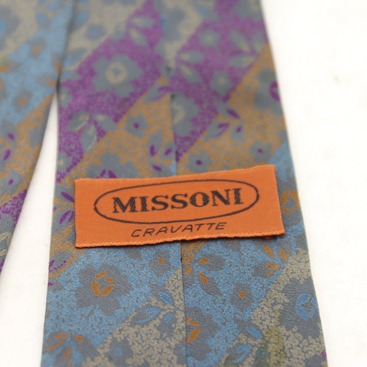 Missoni Cravatta Uomo Multicolore Floreale 100% Seta