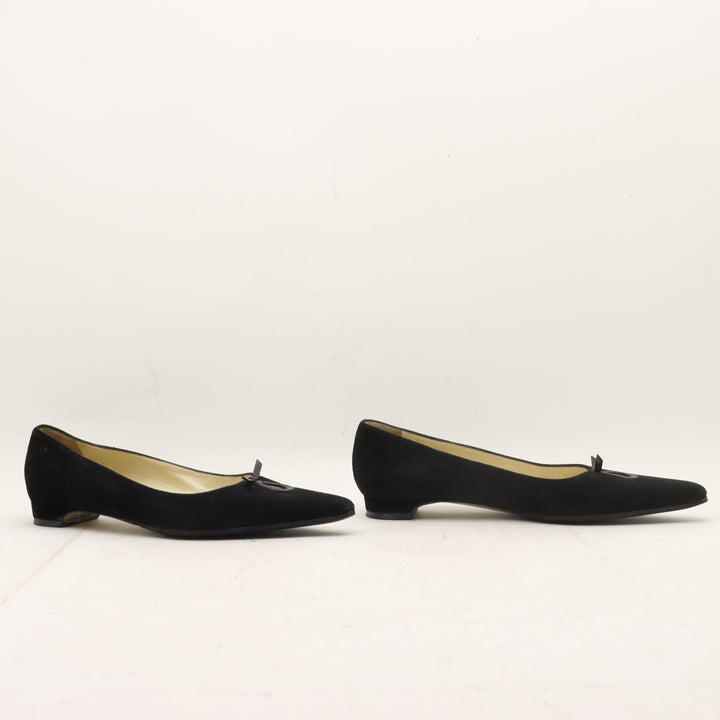 Krizia Scarpe Ballerine Nero Eur 38 Donna