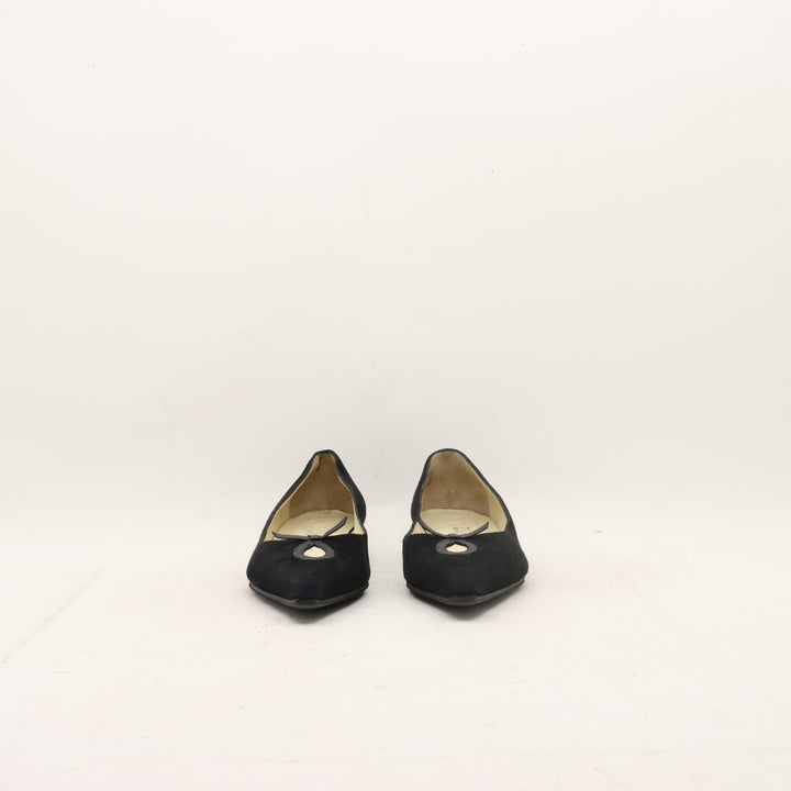 Krizia Scarpe Ballerine Nero Eur 38 Donna