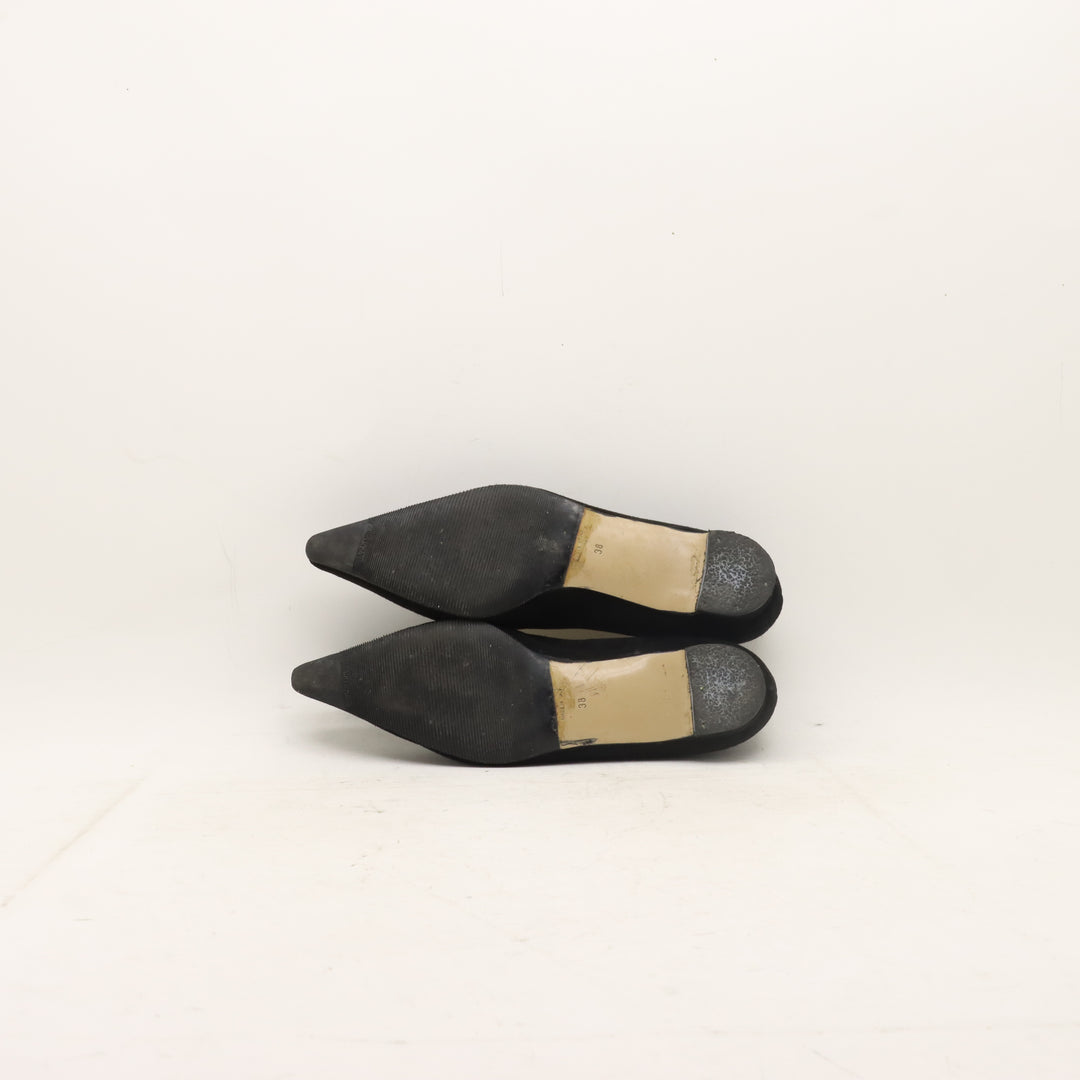 Krizia Scarpe Ballerine Nero Eur 38 Donna