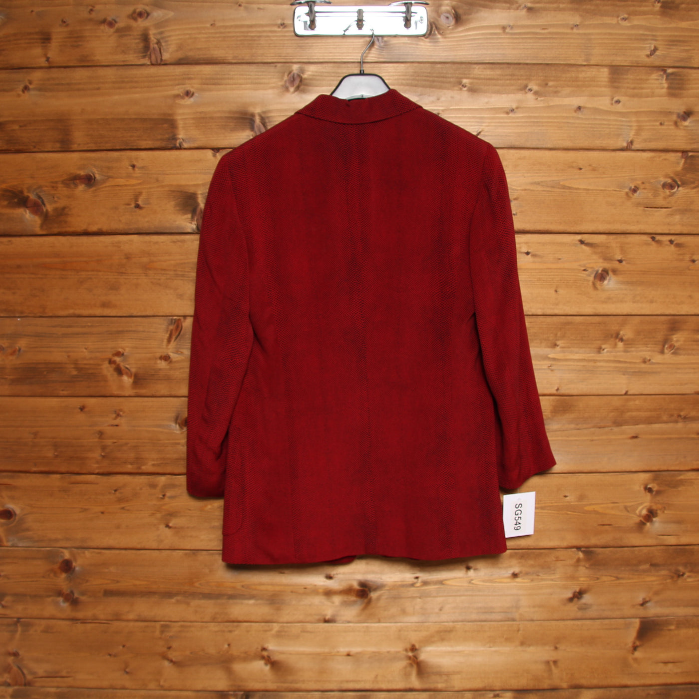 Salvatore Ferragamo Giacca Vintage Rosso con Fantasia Taglia 44 Donna