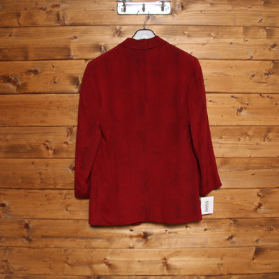 Salvatore Ferragamo Giacca Vintage Rosso con Fantasia Taglia 44 Donna