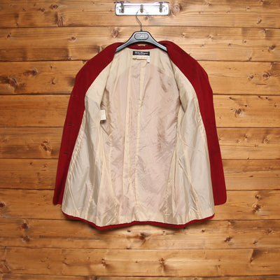 Salvatore Ferragamo Giacca Vintage Rosso con Fantasia Taglia 44 Donna