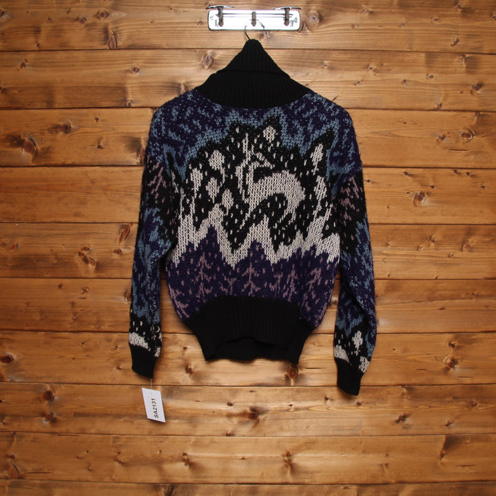 Missoni Maglione Vintage Blu con Fantasia Taglia M Unisex