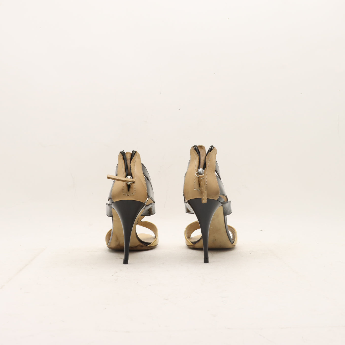 Giuseppe Zanotti Scarpa con Tacco Nero e Beige EU 40 Donna