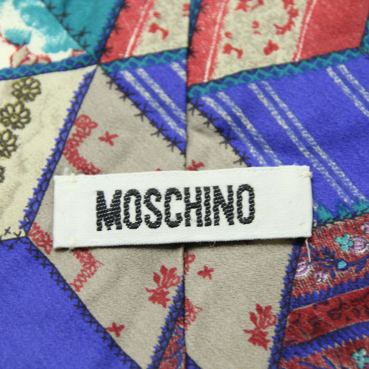 Moschino Cravatta Multicolore in Seta Uomo