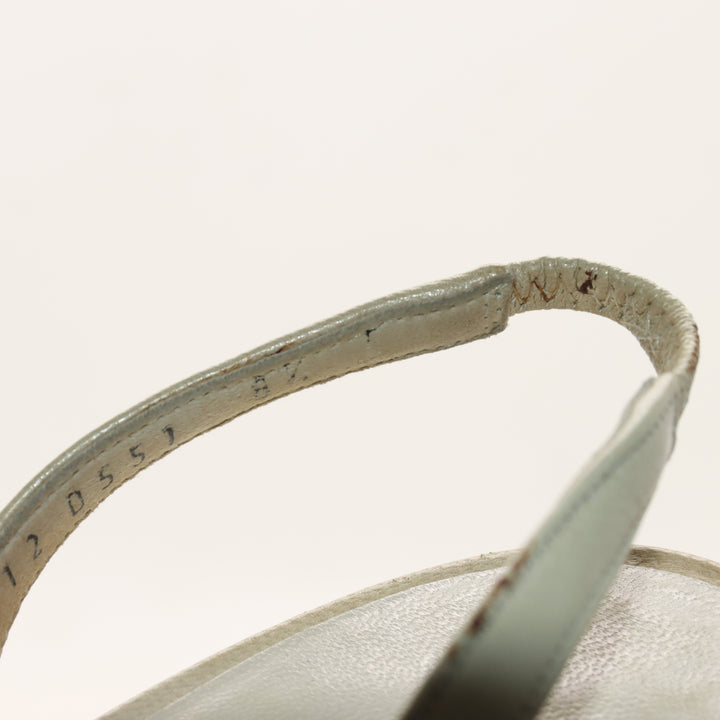 Salvatore Ferragamo Scarpa con Tacco Beige Taglia 8.5 Donna