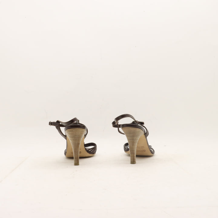 Coach Est 1941 Scarpa con Tacco Vintage Marrone Taglia 7B Donna
