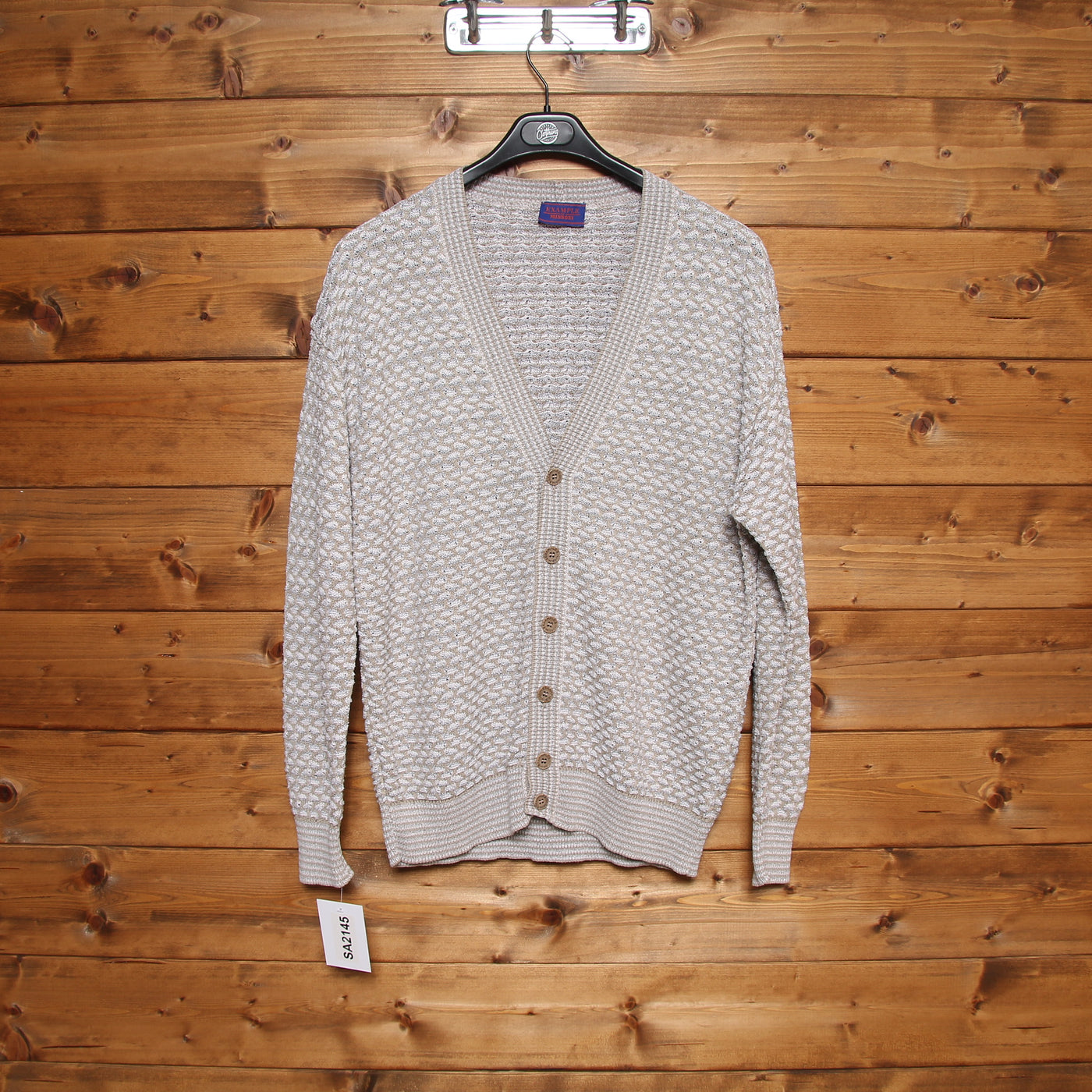 Example by Missoni Cardigan Vintage Beige e Bianco Unisex