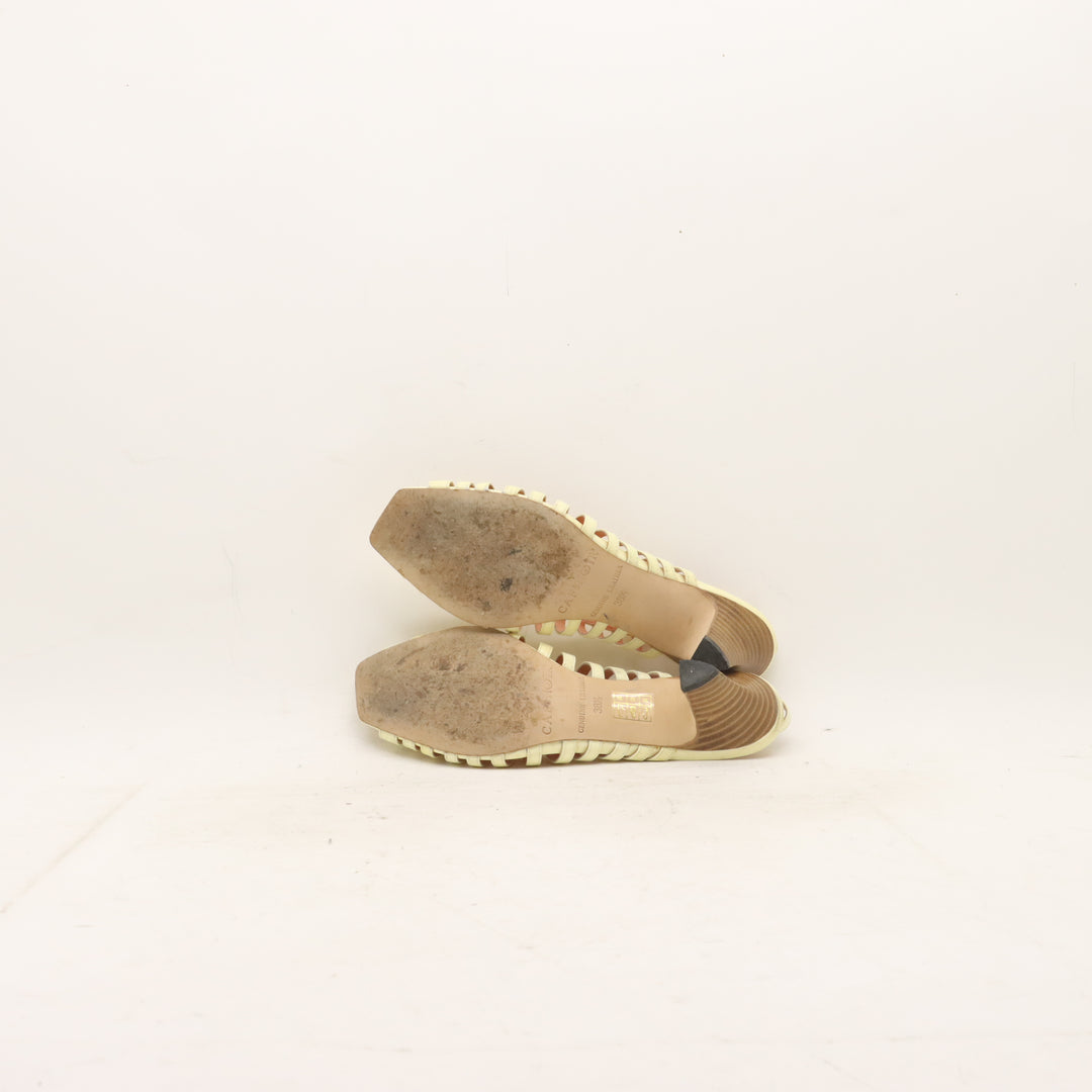 Cafe Noir Sandali con Tacco Beige Taglia 38.5 Donna