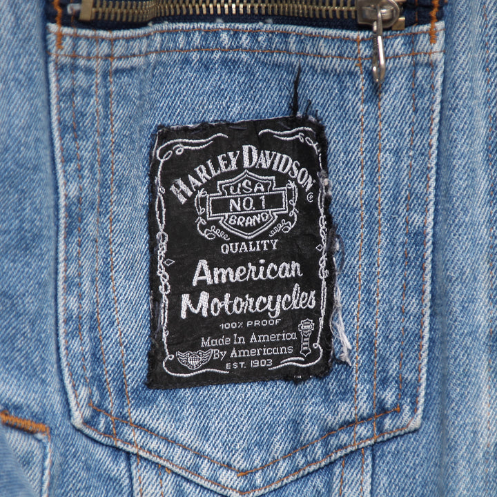 Harley Davidson Giacca di Jeans Denim Taglia M Uomo Made in USA