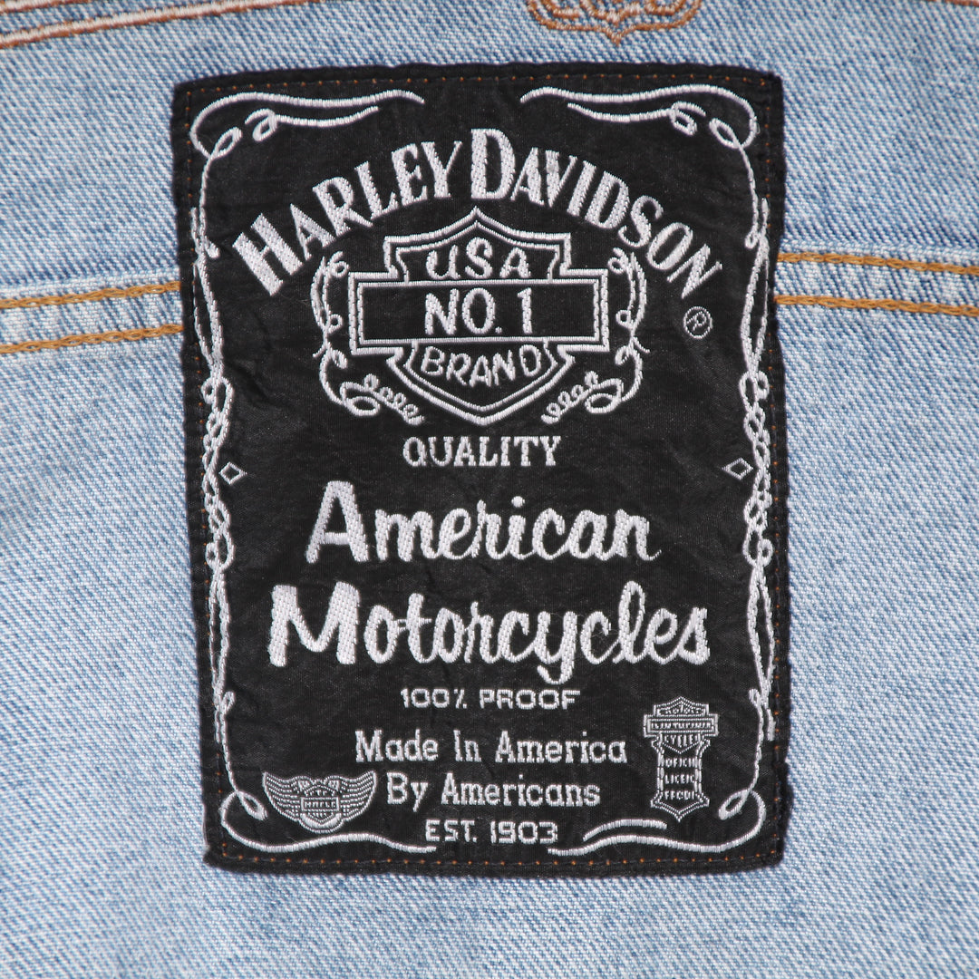 Harley Davidson Giacca di Jeans Denim Taglia M Uomo Made in USA