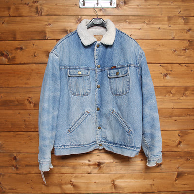 Rifle Giacca Sherpa Vintage Denim Taglia XL Uomo