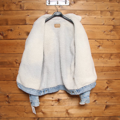 Rifle Giacca Sherpa Vintage Denim Taglia XL Uomo