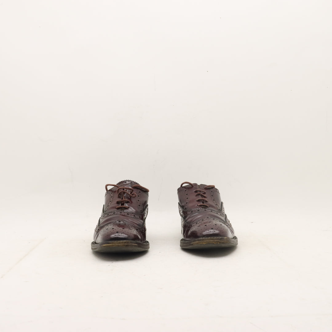 Pollini Scarpa Stringata Vintage Bordeaux Taglia 37 Donna