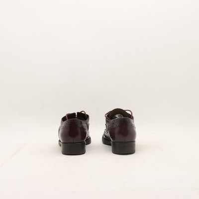 Pollini Scarpa Stringata Vintage Bordeaux Taglia 37 Donna