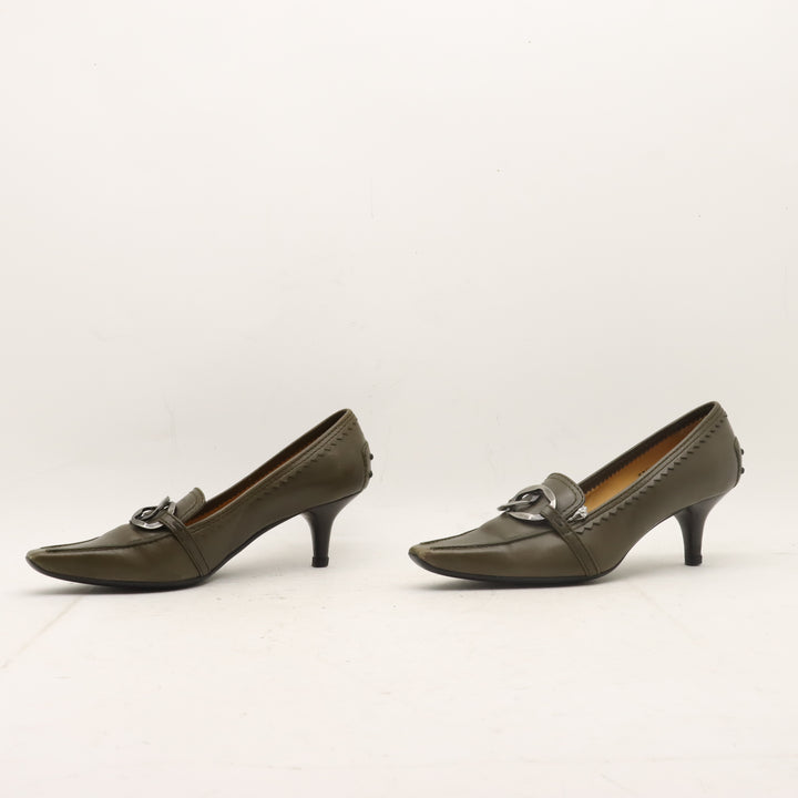 Pollini Mocassino Verde Taglia 37.5 Donna