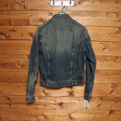 Diesel Giacca di Jeans Denim con Borchie Taglia XL Unisex