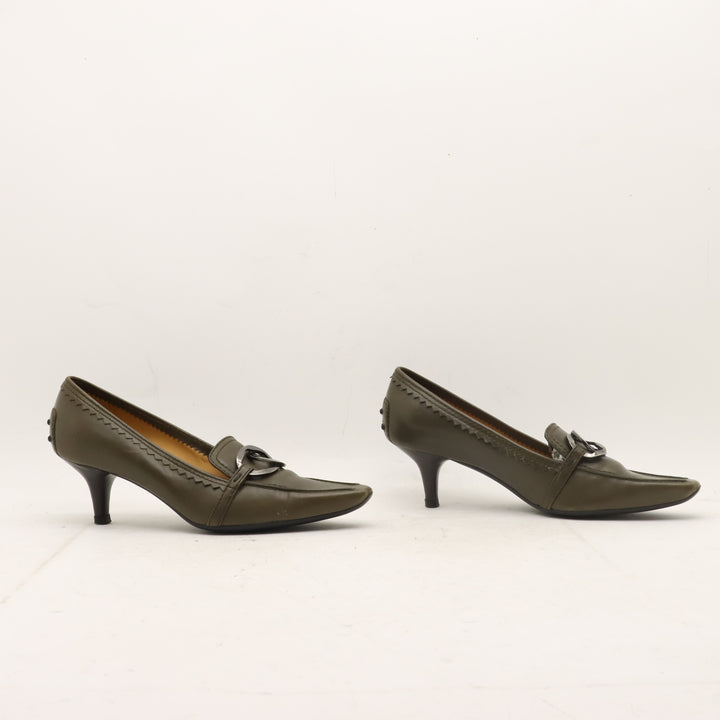 Pollini Mocassino Verde Taglia 37.5 Donna