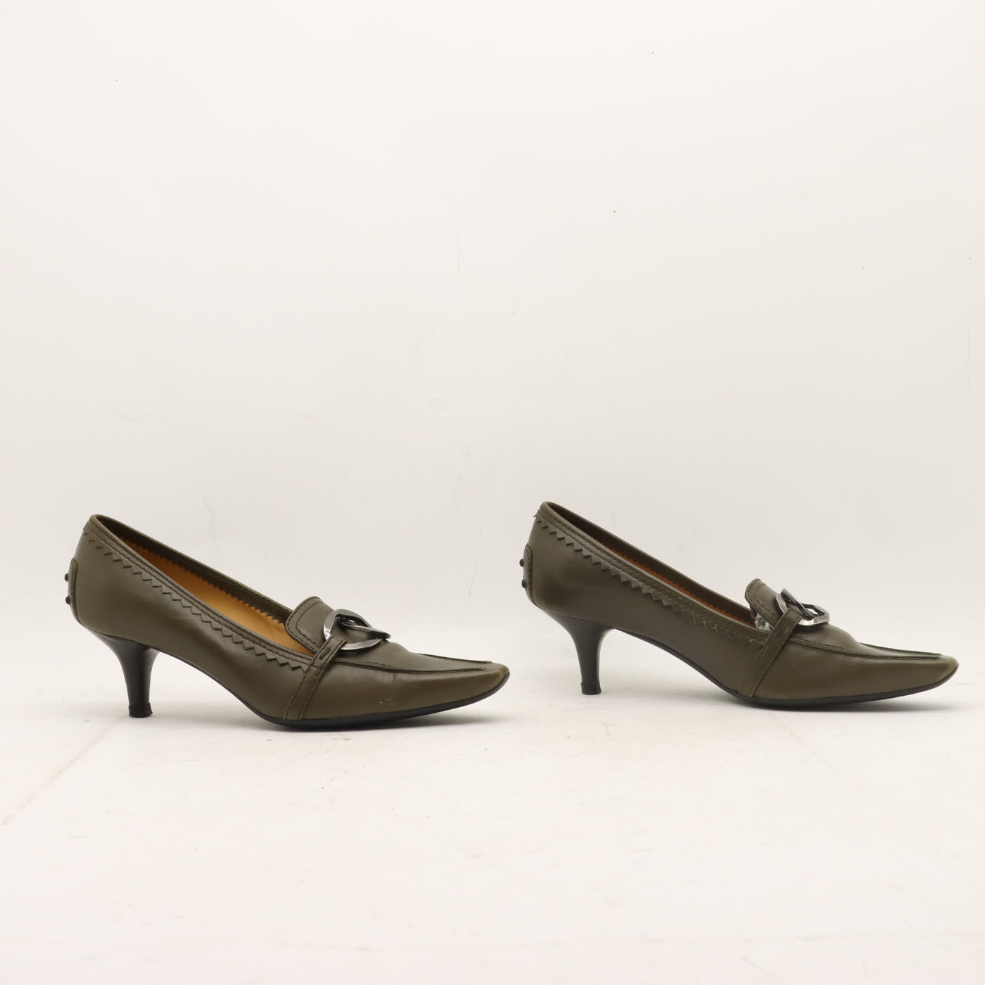 Pollini Mocassino Verde Taglia 37.5 Donna