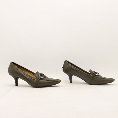Pollini Mocassino Verde Taglia 37.5 Donna