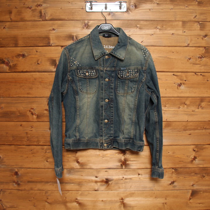 Diesel Giacca di Jeans Denim con Borchie Taglia XL Unisex