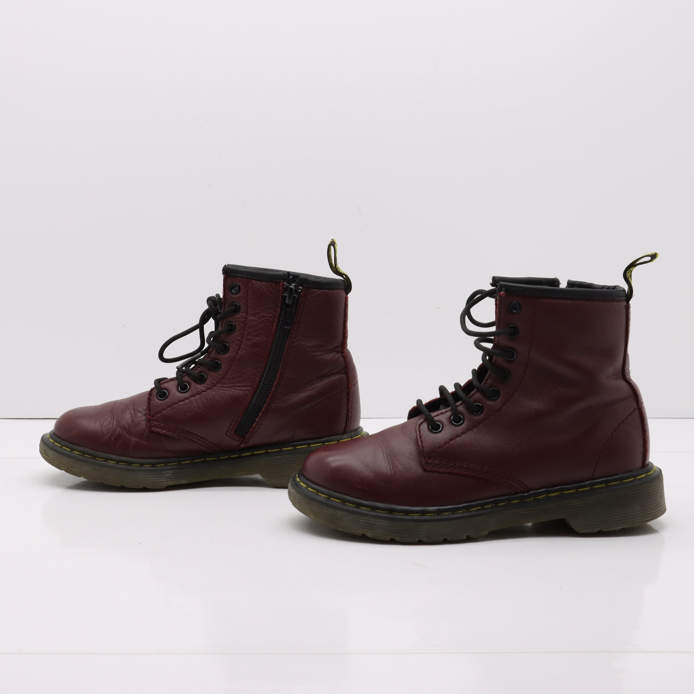 Dr. Martens Delaney Stivaletto Bordeaux in Pelle Eur 31 Bambino