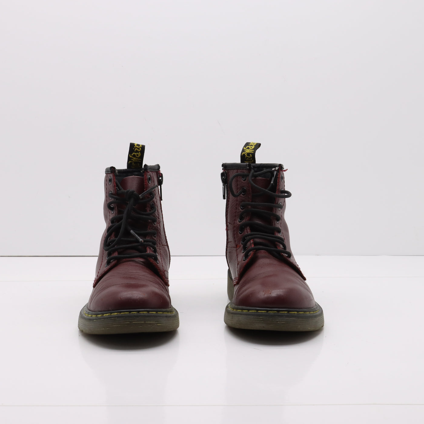 Dr. Martens Delaney Stivaletto Bordeaux in Pelle Eur 31 Bambino