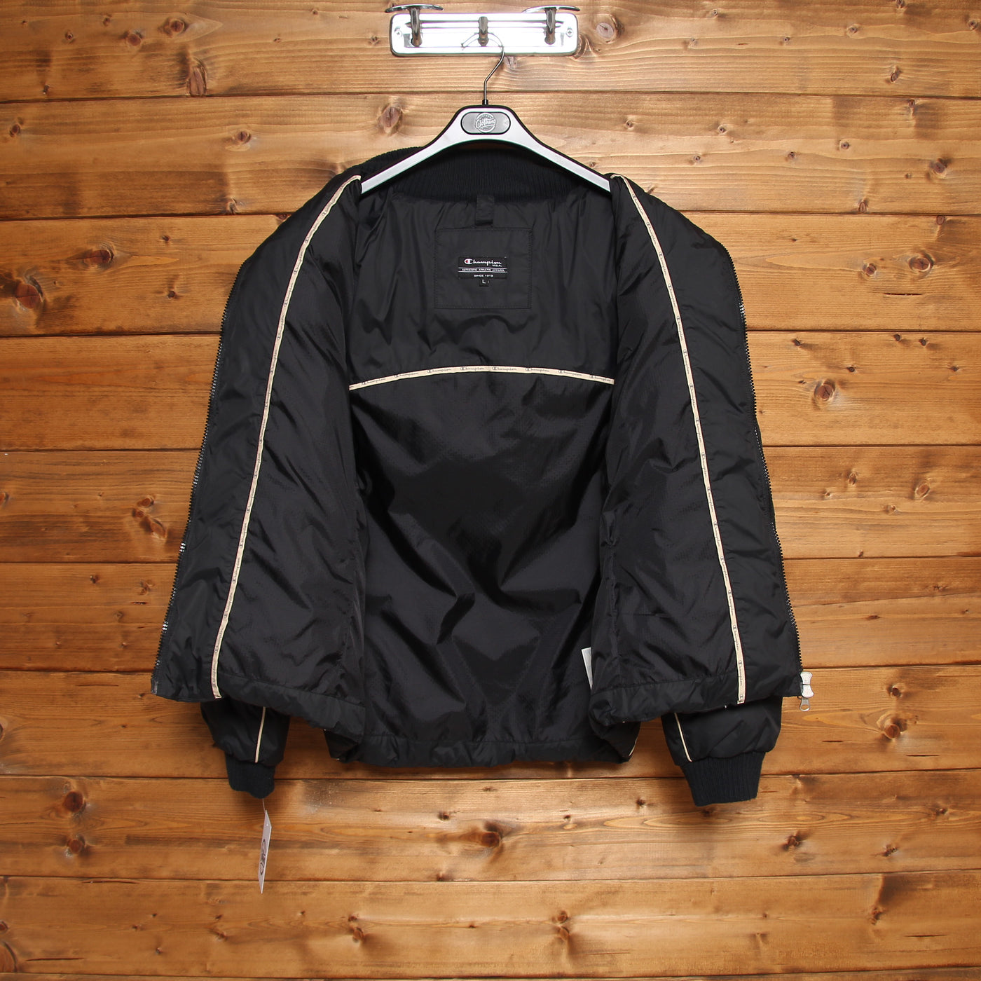 Champion Giacca Piumino Vintage Nero Taglia L Unisex Vintage