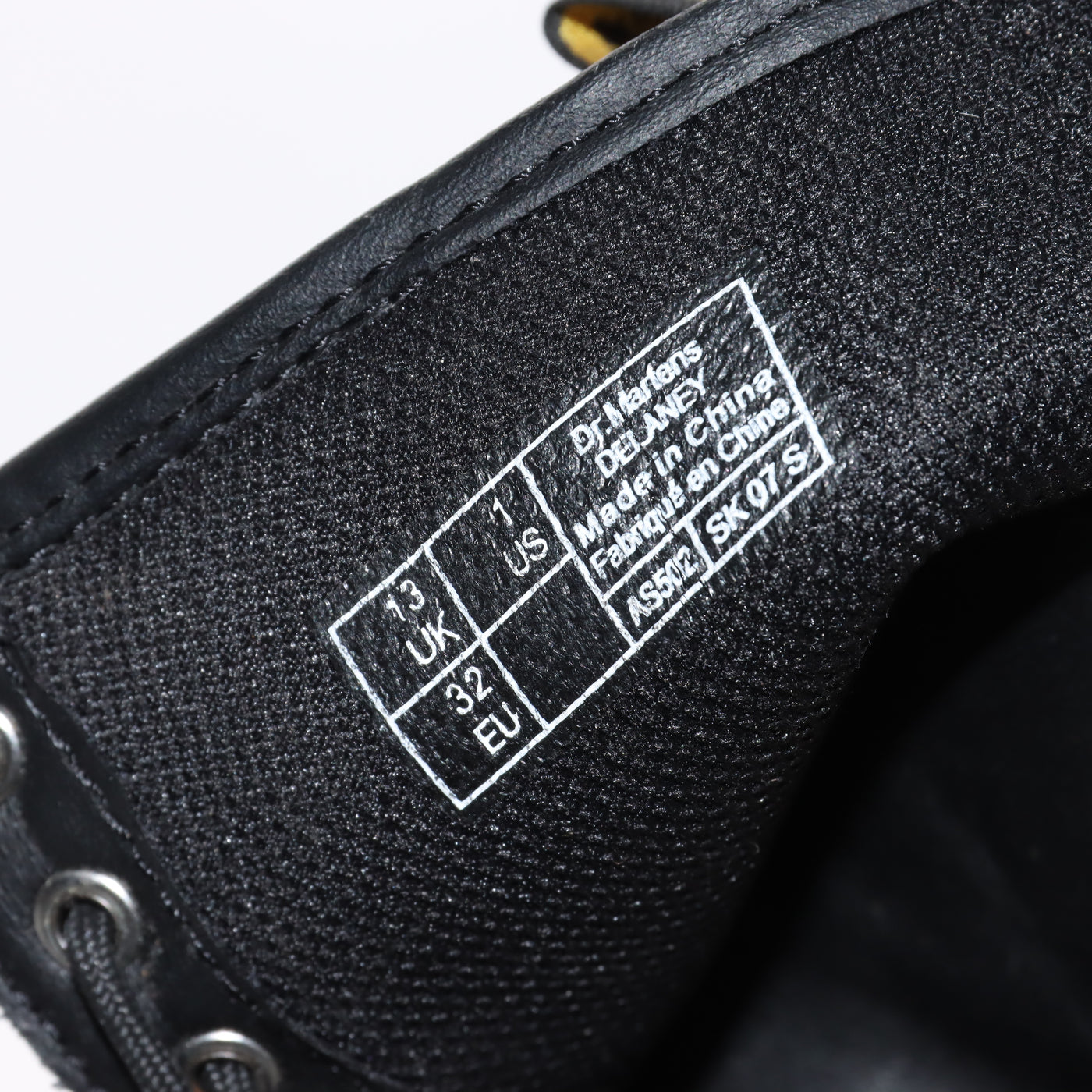 Dr. Martens Delaney Stivaletto Nero in Pelle Eur 32 Bambino
